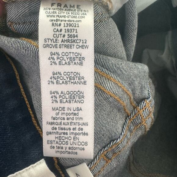 Frame Denim Womens Ali High Rise Cigarette Dark Wash Jeans Stretch 27 - Picture 8 of 9